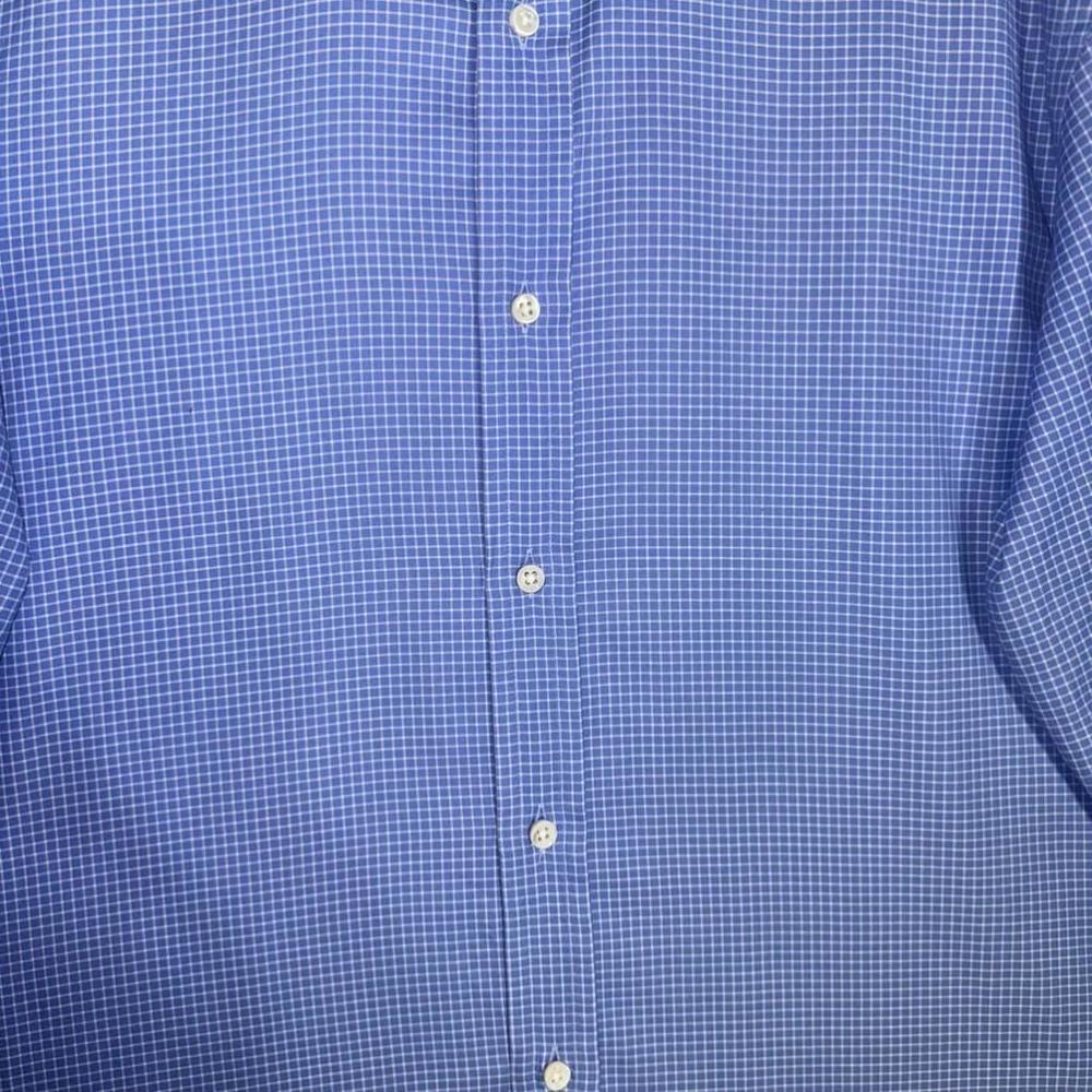 Men's Ralph Lauren  Blue Gingham Dress Shirt 16.5/ Large - Picture 4 of 9